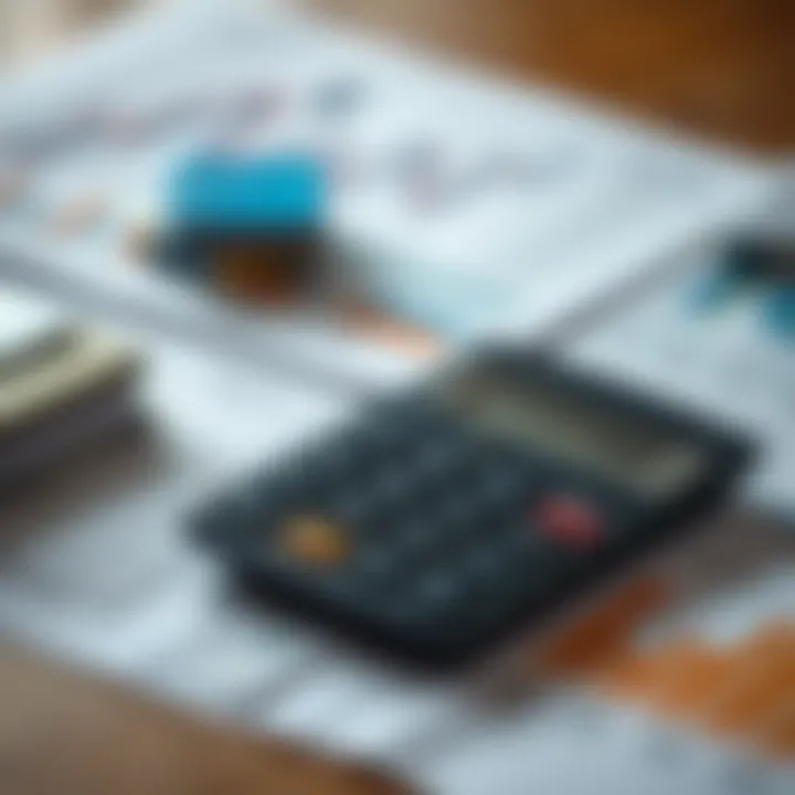 Close-up of financial documents and a calculator symbolizing financial analysis and trust