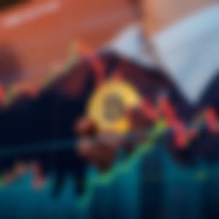 Graph showing Bitcoin price fluctuations influenced by market trends and economic factors