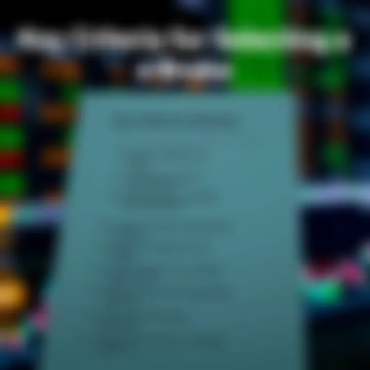 Visual representation of a checklist highlighting broker regulation, fees, and customer support