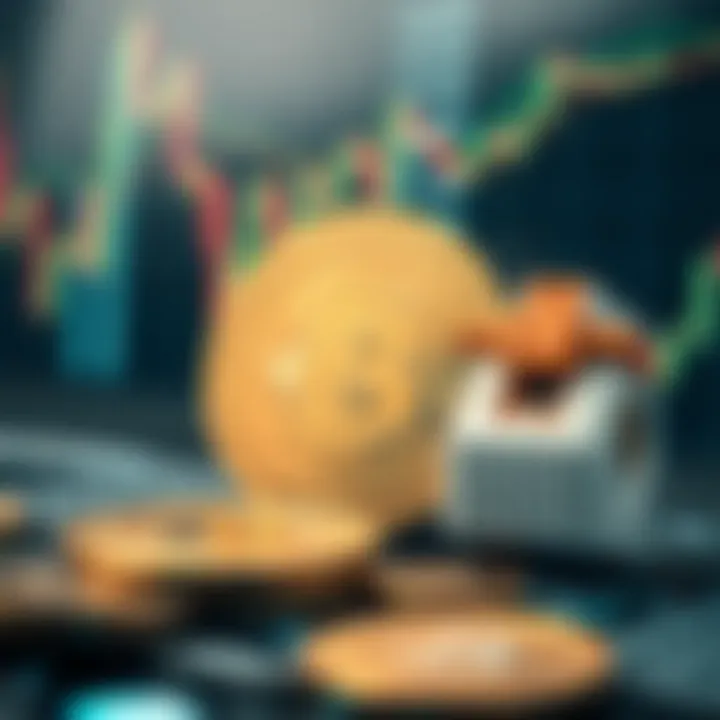 Illustration of cryptocurrency and stock market elements symbolizing trading automation