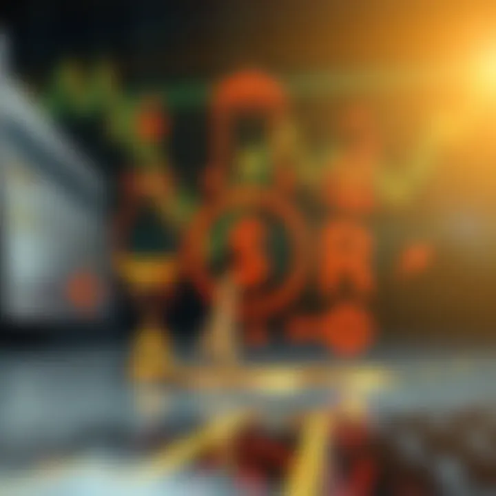 Conceptual illustration of South African financial market regulation and compliance symbols