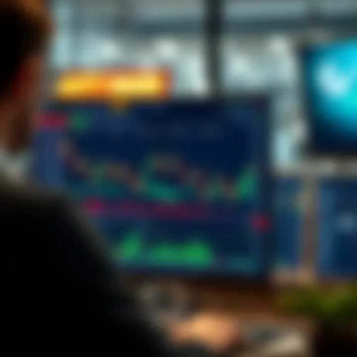 User interface of a forex trading platform showing real-time currency charts and trading options