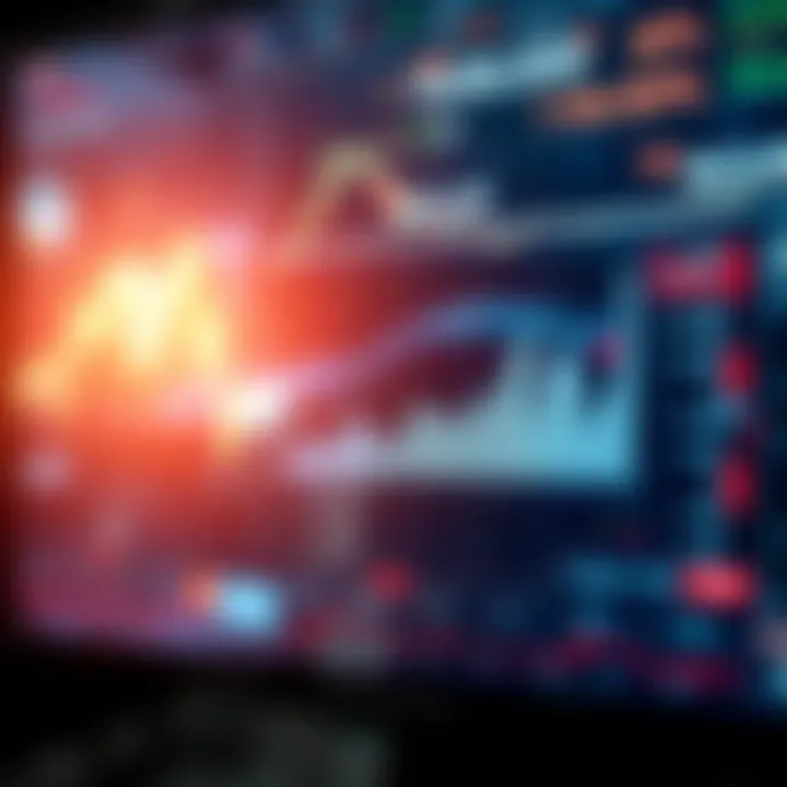 Graph showing Tesla's financial growth and stock market trends with futuristic technology background