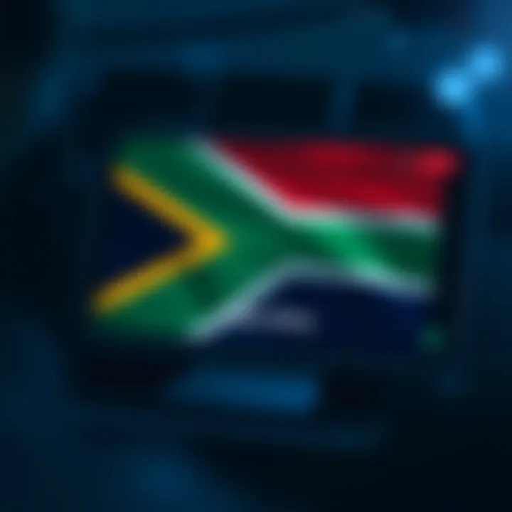Secure login screen of app.deriv with South African flag highlighting localized access and security features