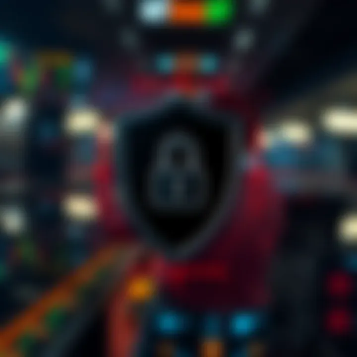 Security shield icon representing safe login practices on Deriv.com