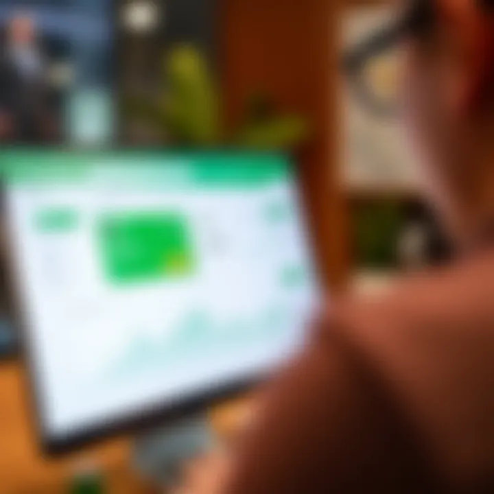 Dashboard interface showing account management and investment features