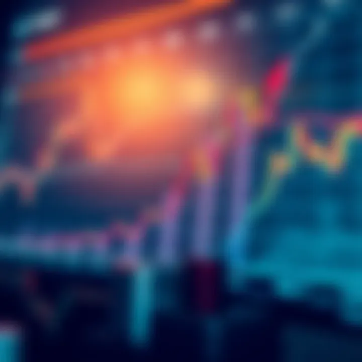 Graph showing upward financial trends alongside icons representing trading strategies and risk management