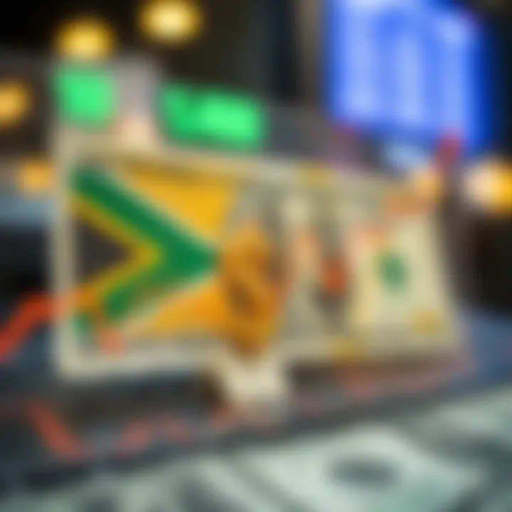 Graph showing South African Rand and US Dollar exchange rate fluctuations with economic indicators