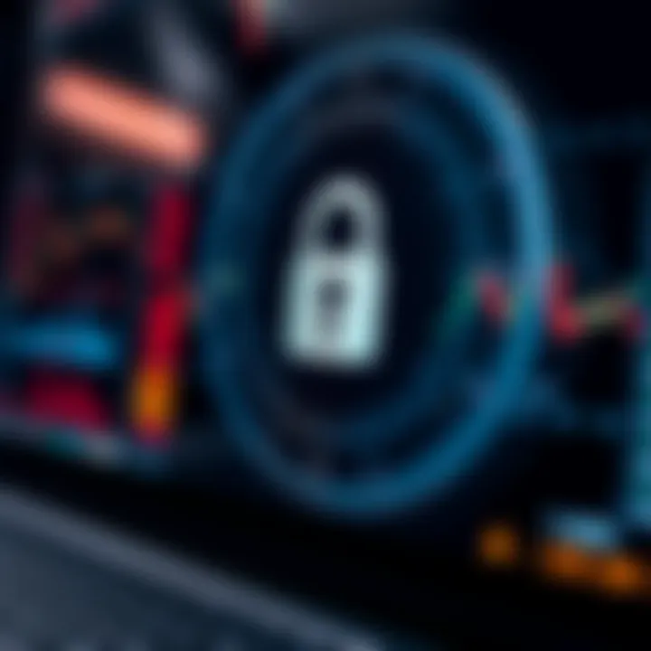 Secure login screen with lock icon representing safety and protection measures of RCG Markets