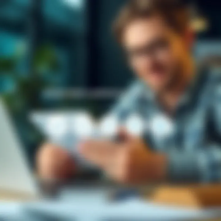 Conceptual graphic showing simple application steps and customer satisfaction for business loans