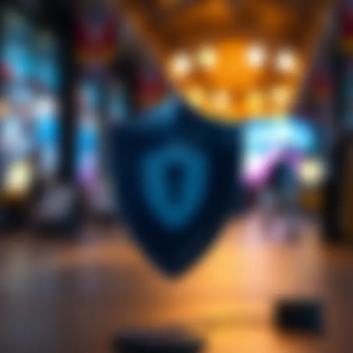 Shield icon representing protection against scams and secure online participation