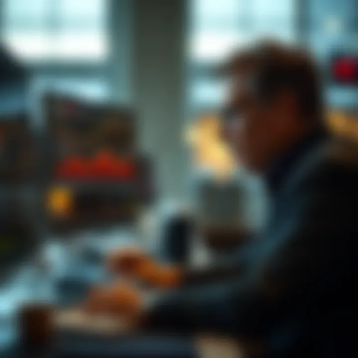 Sam Seiden analyzing market charts with focused attention