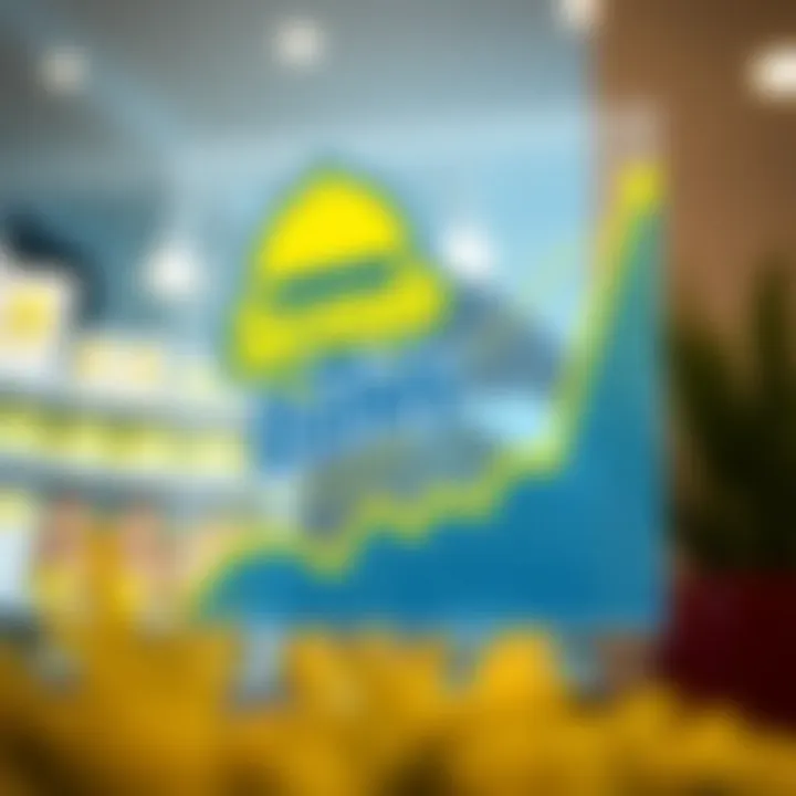 Graphical representation of Scrub Daddy's financial growth and revenue streams in a modern infographic style