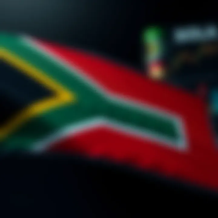 Illustration of South African flag alongside Solana logo highlighting local investment insights