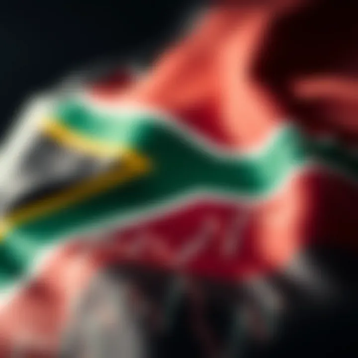 Illustration of South African flag with financial charts representing trading opportunities