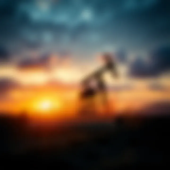 Graph showing fluctuations in global crude oil prices influenced by various factors