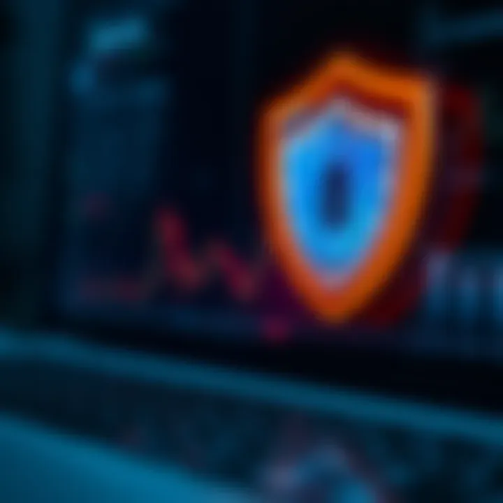 Illustration of a secure shield symbol representing protection and account security measures