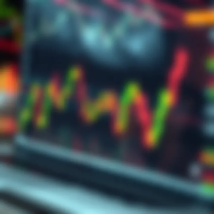 Currency Trading Risks and Volatility Graph showing downward trend representing currency trading risks
