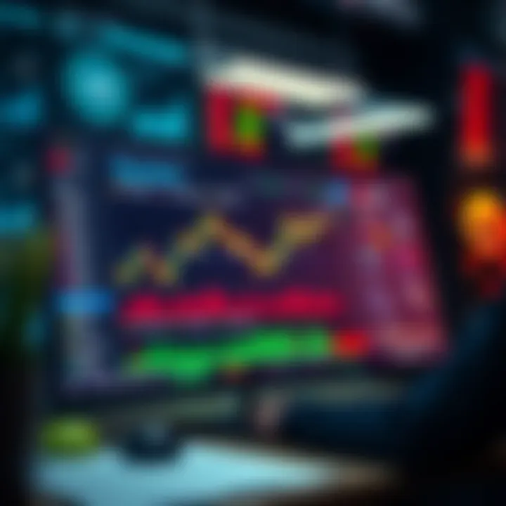 Dashboard interface of Quotex demo account showing trading tools and charts