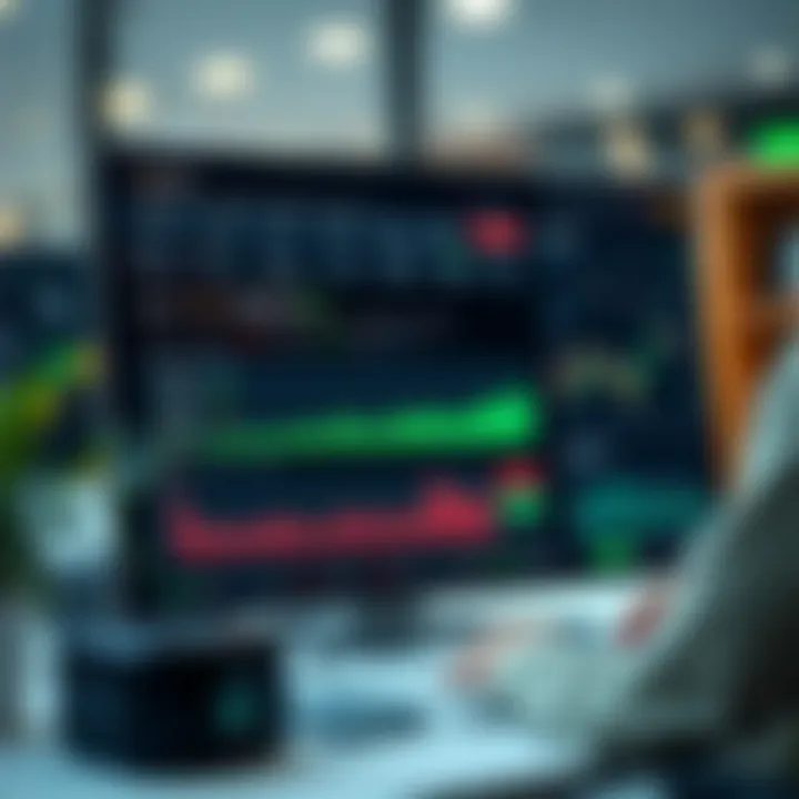 User interface of the Quotex demo platform displaying various trading options and charts