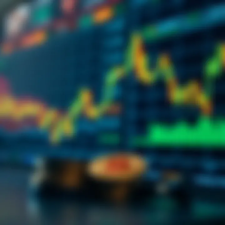 Visual representation of cryptocurrency growth and financial data charts