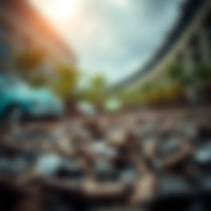 Visual representation of environmental impact of synthetic materials with focus on sustainability efforts in South Africa