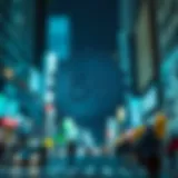 Symbolic emblem representing the core ideology of the 5 Percent Nation with urban backdrop