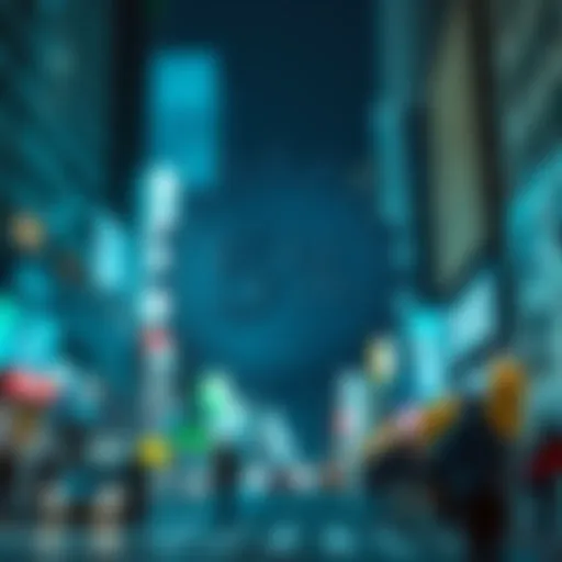 Symbolic emblem representing the core ideology of the 5 Percent Nation with urban backdrop